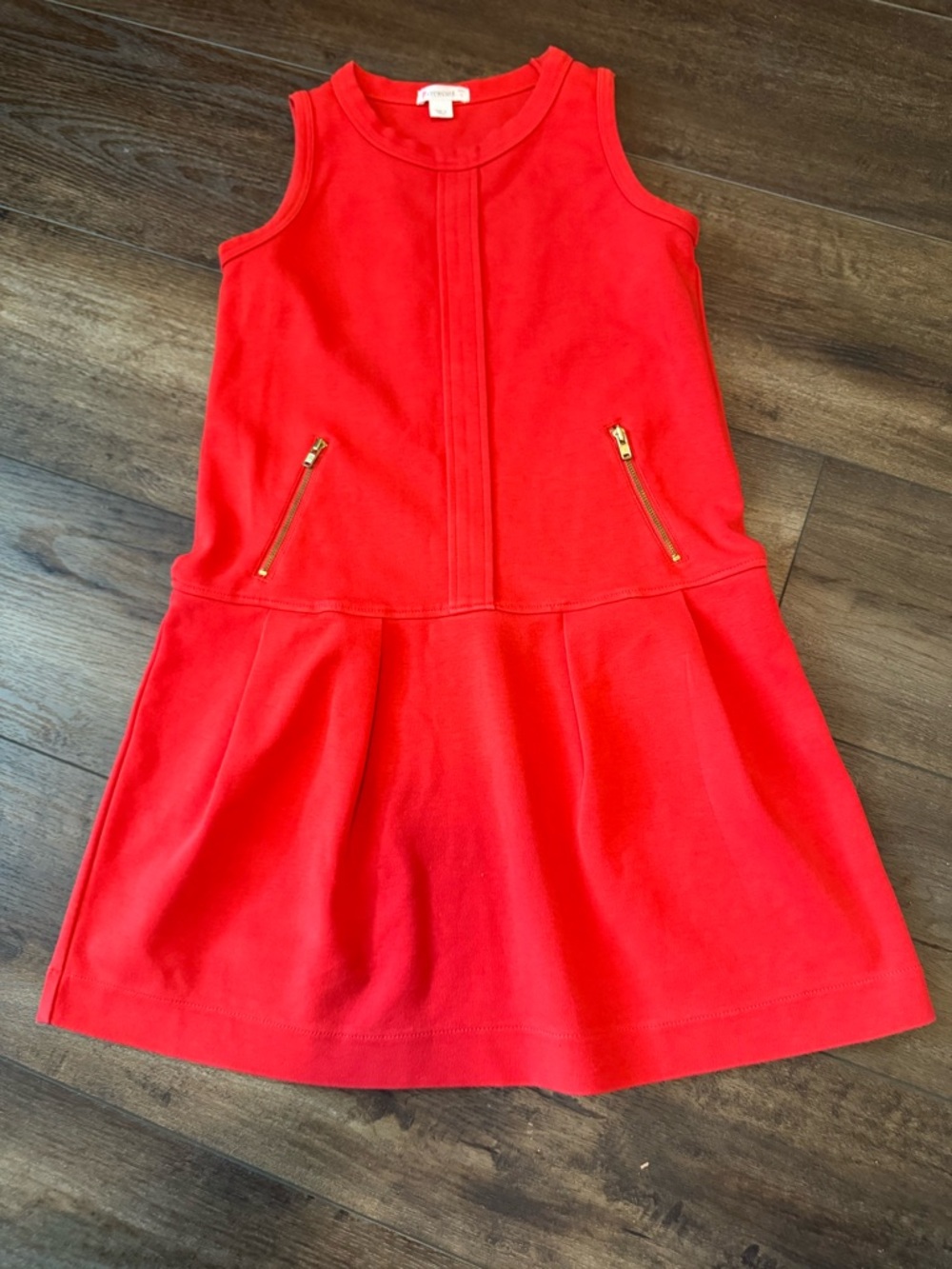 Crewcuts girls red drop waist dress size 8